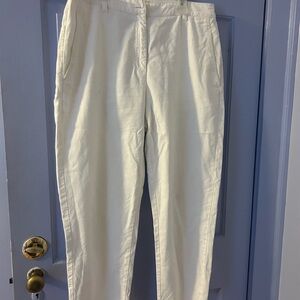 Eileen Fisher High Rise Ankle Barrel Pants Tapered Coastal White Women’s Size 8